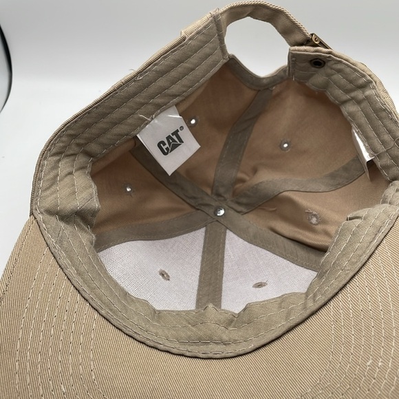 CAT Caterpillar Construction Tan & Black Adjustable Baseball Cap - Picture 9 of 9